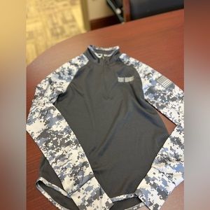 Colosseum WVU Camo Quarter Zip Long Sleeve Shirt